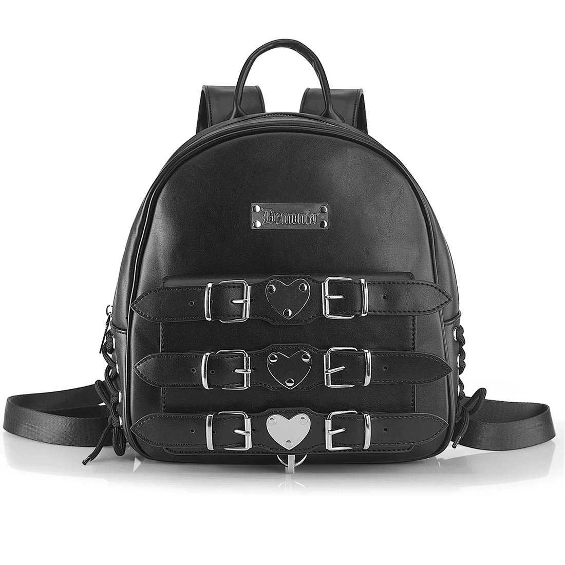Demonia Cult Demonia Vegan Leather Mini Backpack Black