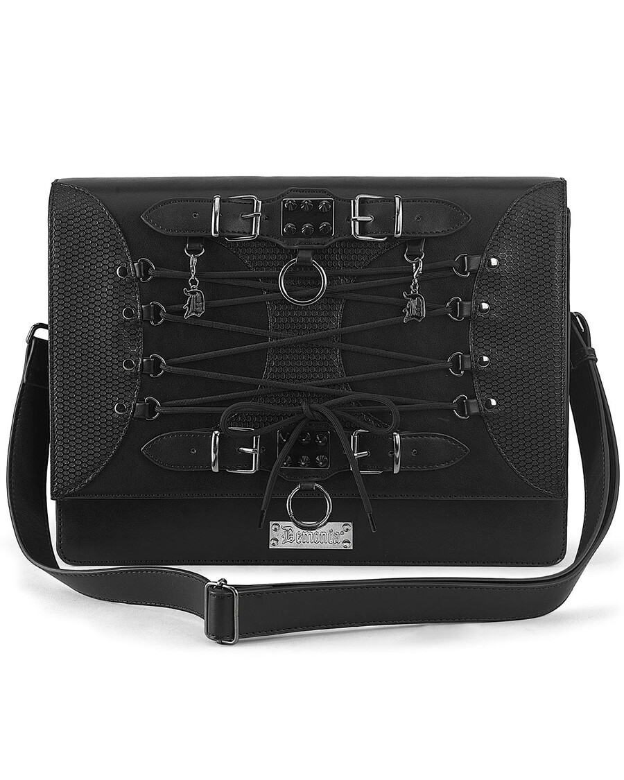Demonia Cult Demonia Veganská Kožená Velká Crossbody Kabelka