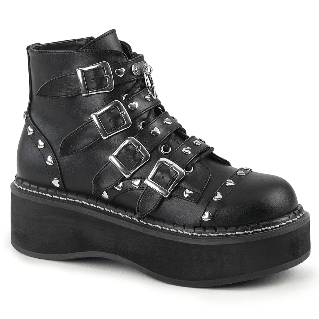 Demonia Cult Emily-315 Black Vegan Leather