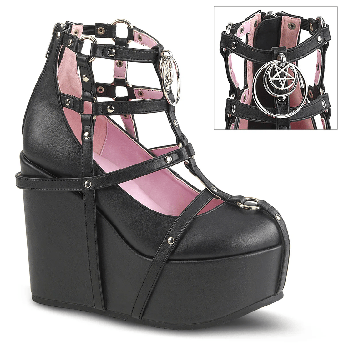 Demonia Cult Poison-25-1 Black Vegan Leather