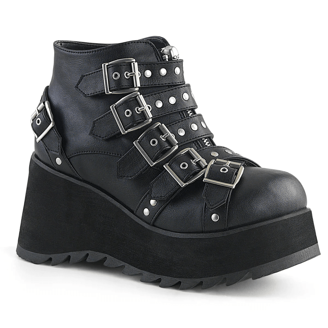 Demonia Cult Scene-30 Black Vegan Leather