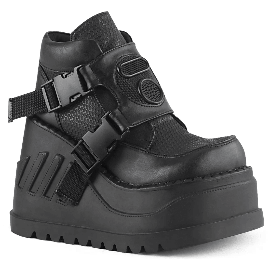 Demonia Cult Stomp-15 Black Vegan Leather