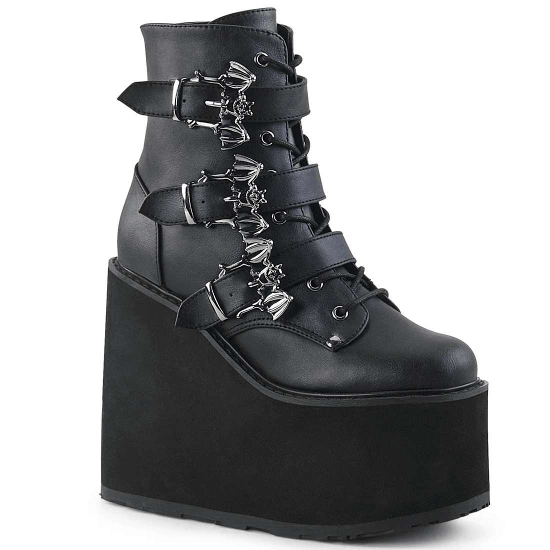 Demonia Cult Swing-103 Black Vegan Leather