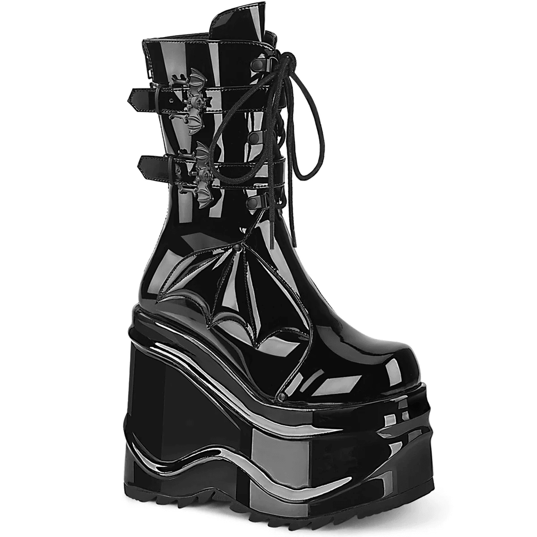 Demonia Cult Wave-150 Black Patent