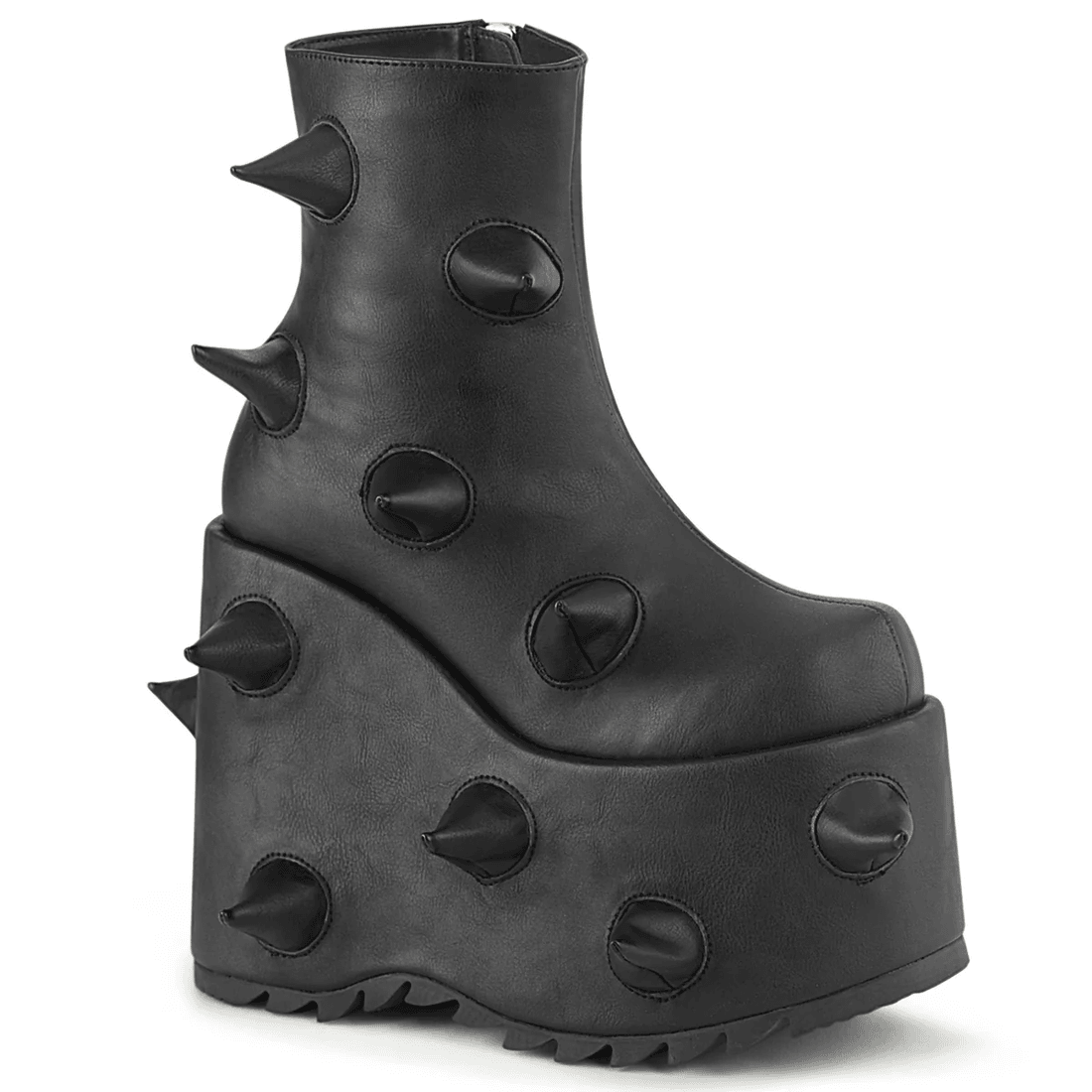 Demonia Cult Slay-77 Black Vegan Leather