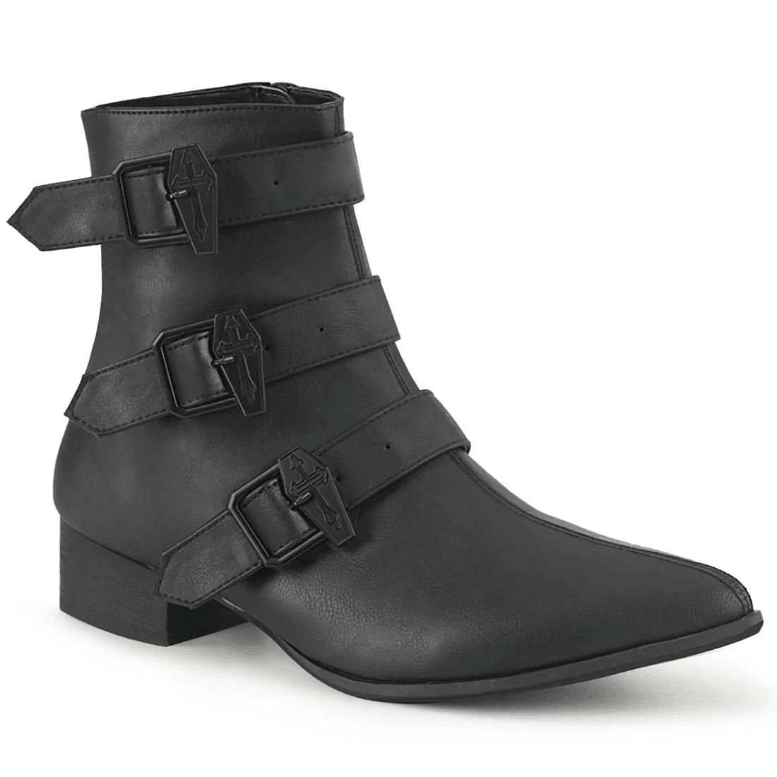 Demonia Cult Warlock-50-C Black Vegan Leather