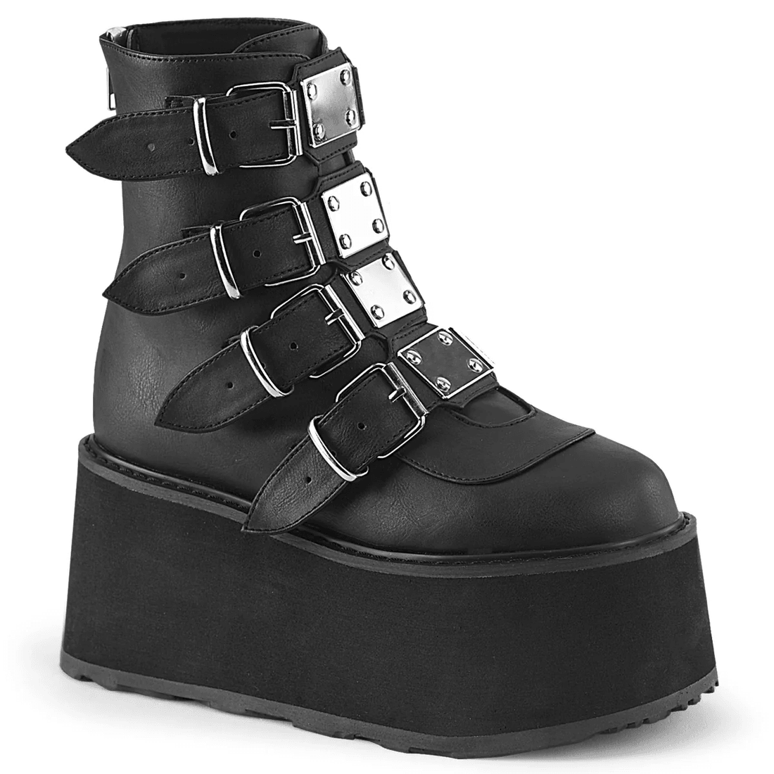 Demonia Cult Damned-105 Black Vegan Leather