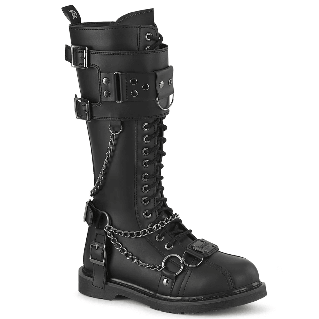 Demonia Cult Bolt-415 Black Vegan Leather
