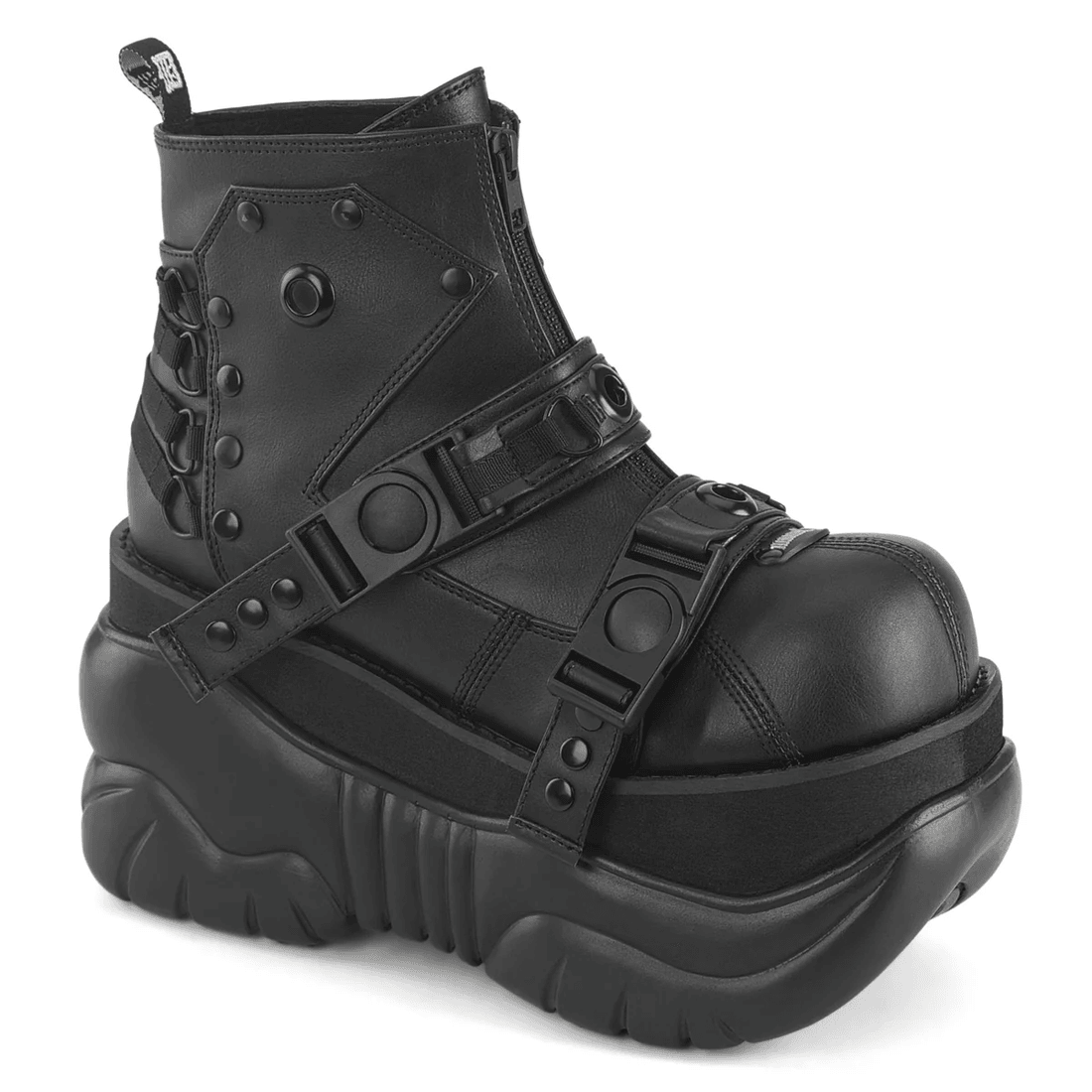 Demonia Cult Boxer-60 Black Vegan Leather