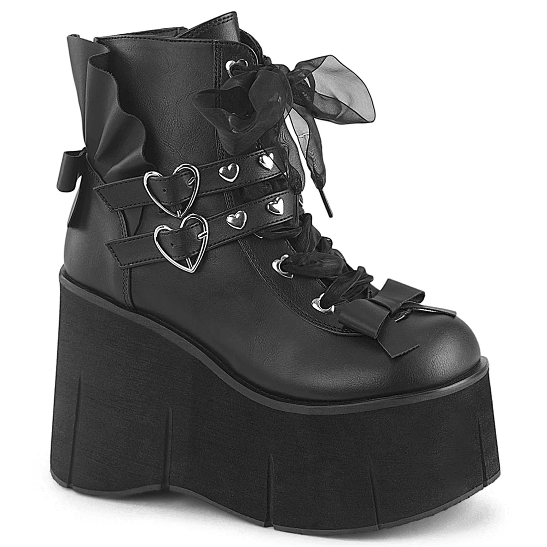 Demonia Cult Kera-55 Black Vegan Leather