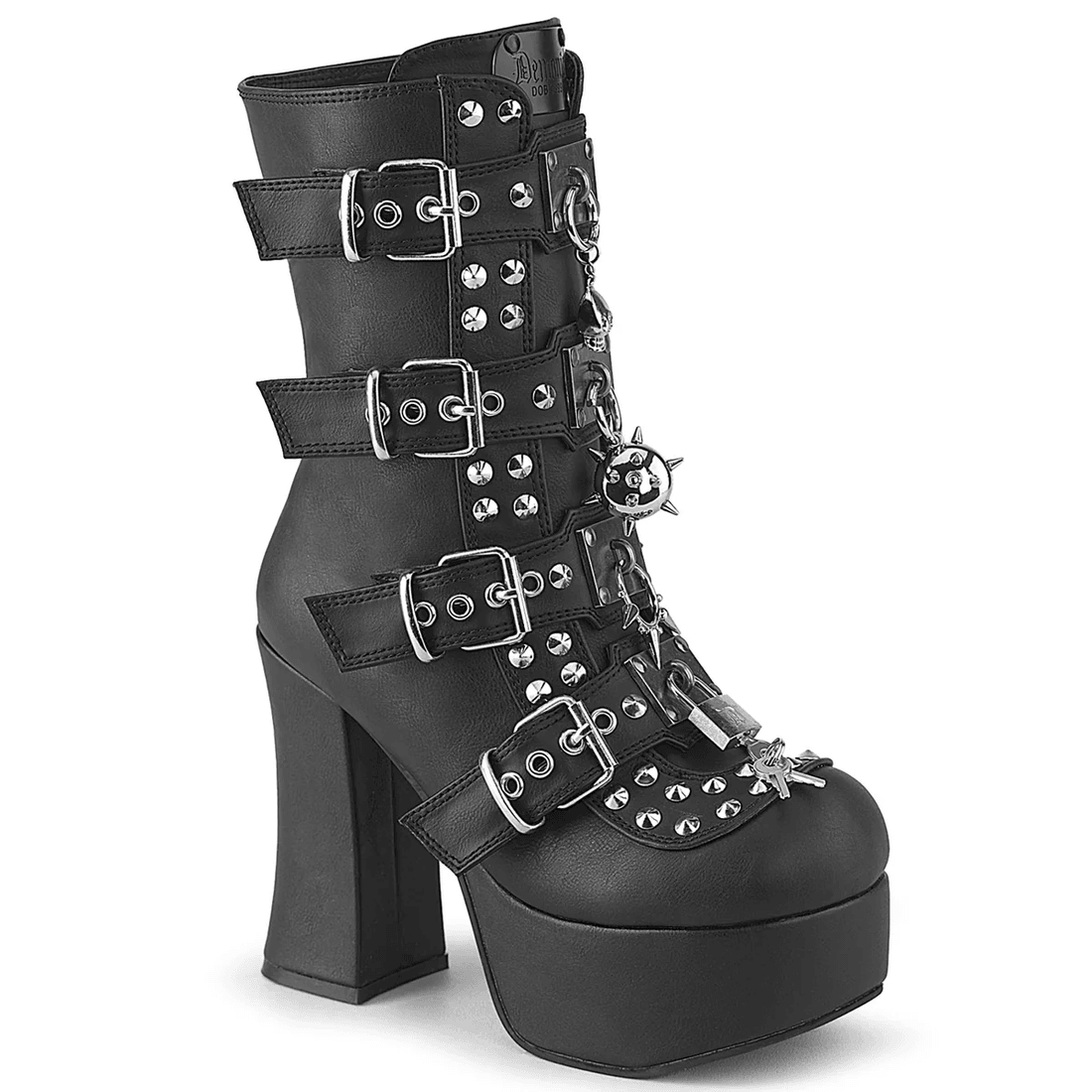 Demonia Cult Charade-118 Black Vegan Leather