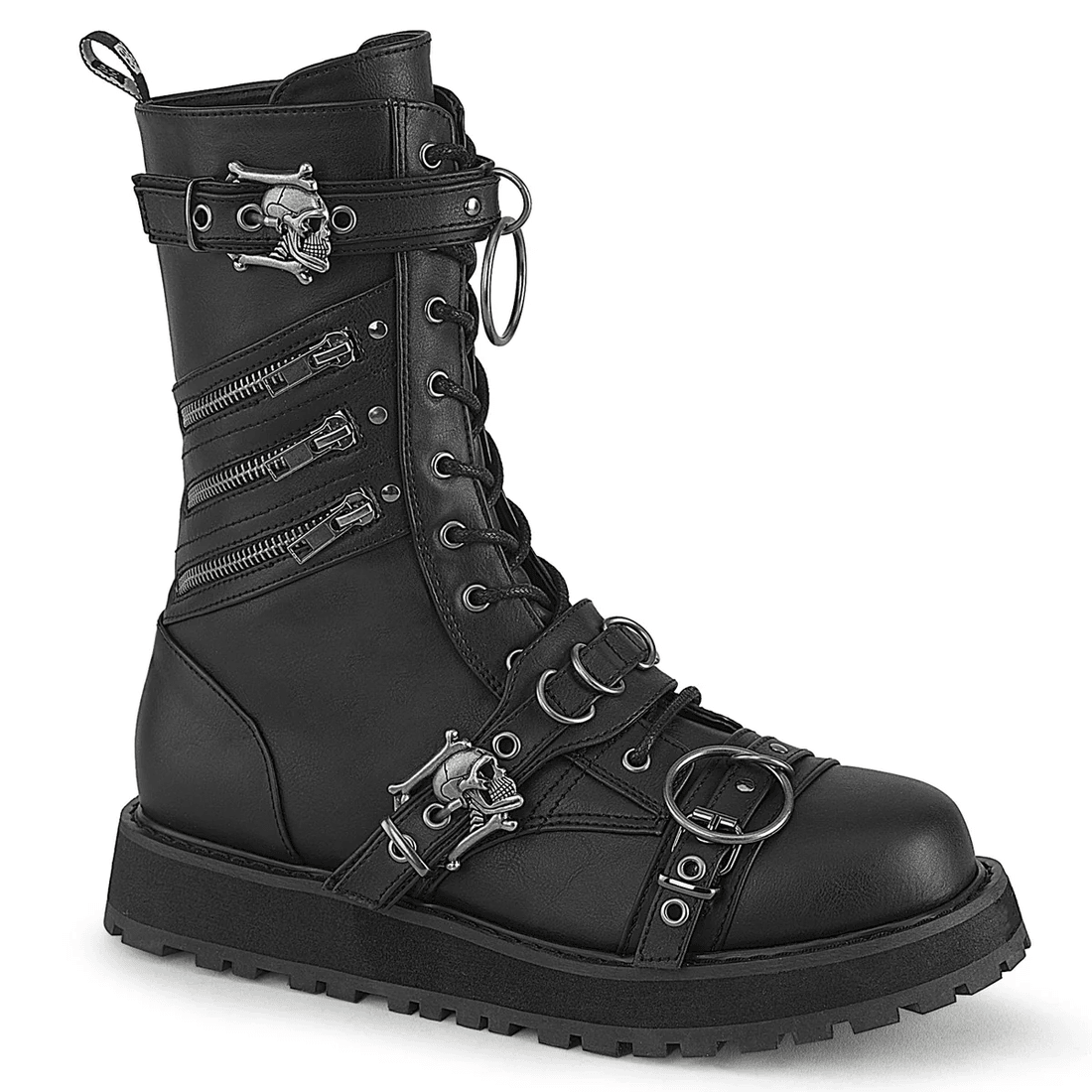 Demonia Cult Valor-240 Cuir Vegan Noir