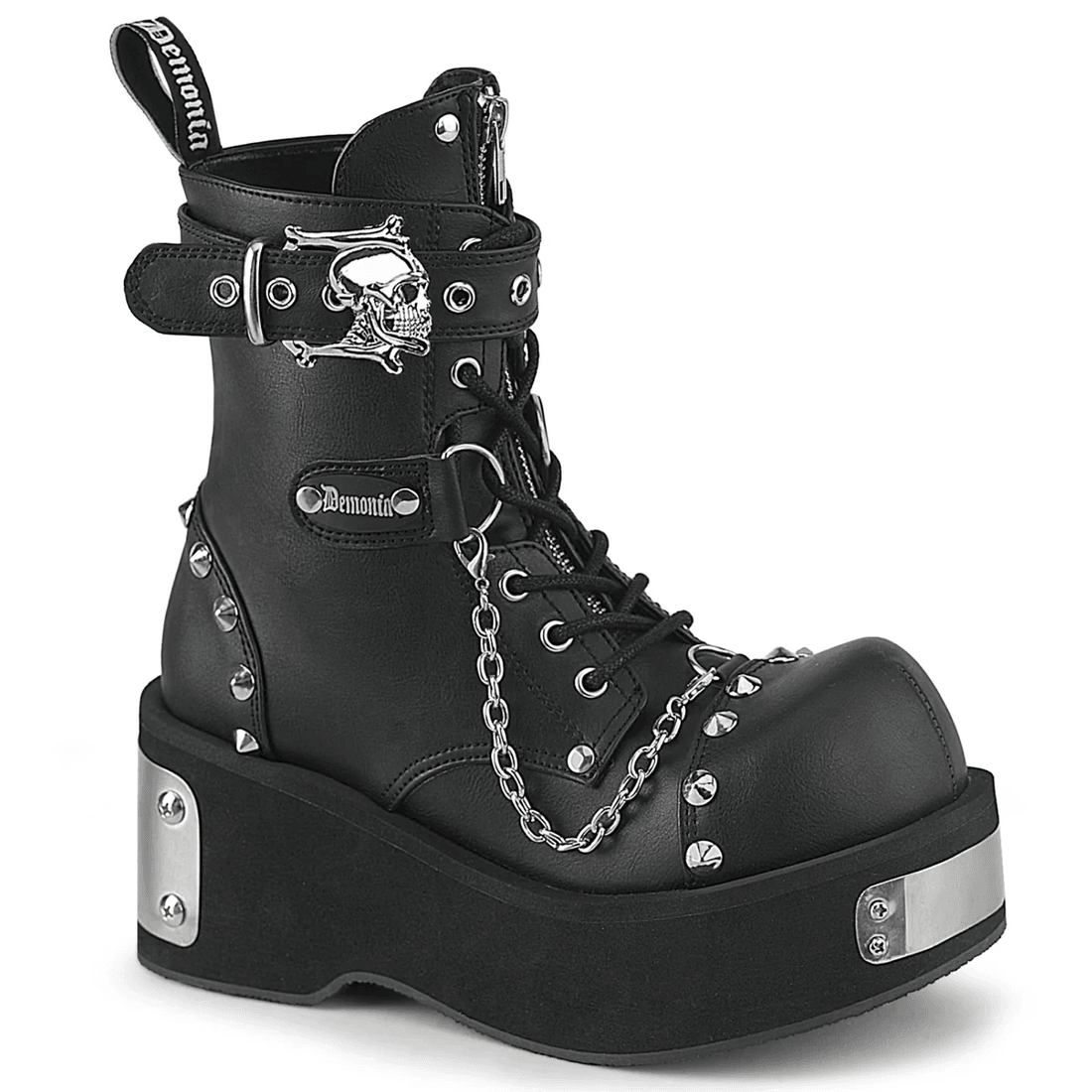 Demonia Cult Dank-57 Black Vegan Leather