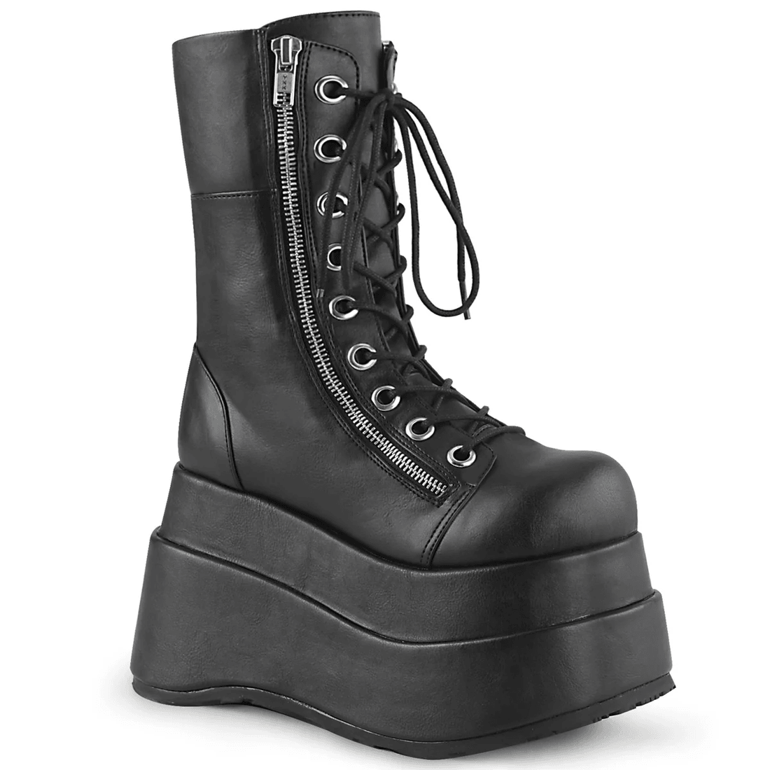 Demonia Cult Bear-265 Black Vegan Leather