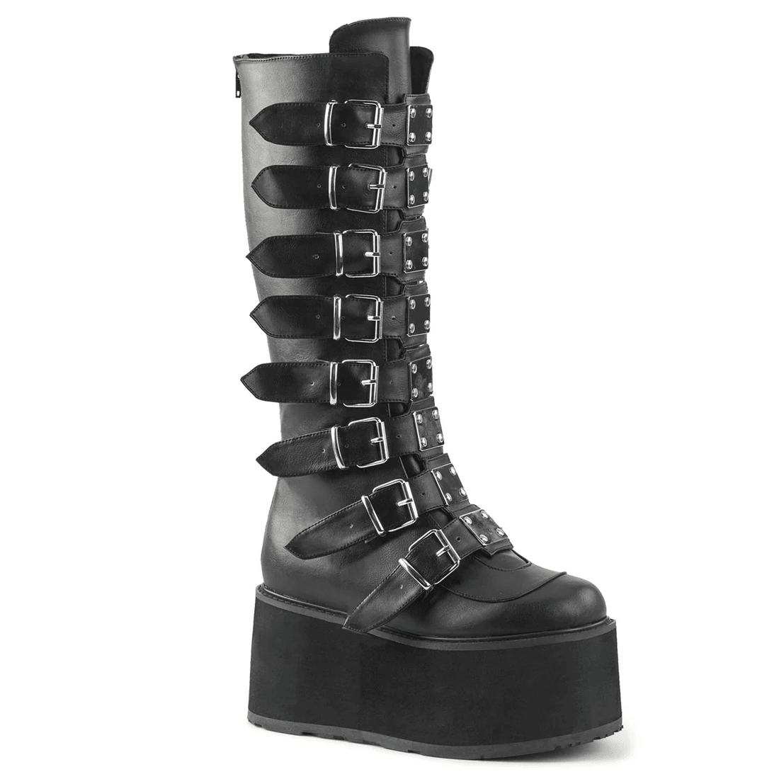Demonia Cult Damned-318 Black Vegan Leather