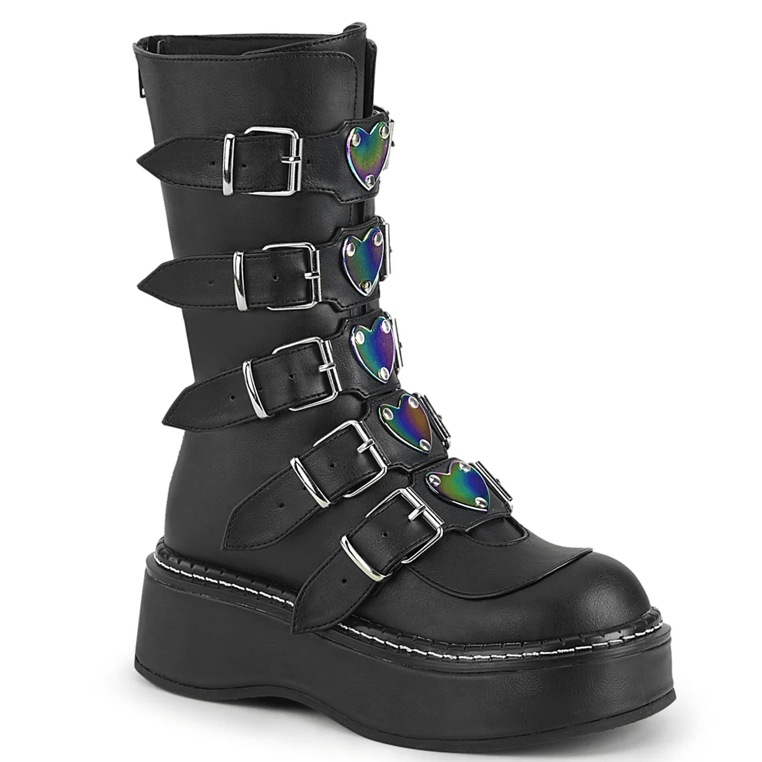 Demonia Cult Emily-330 Black Vegan Leather