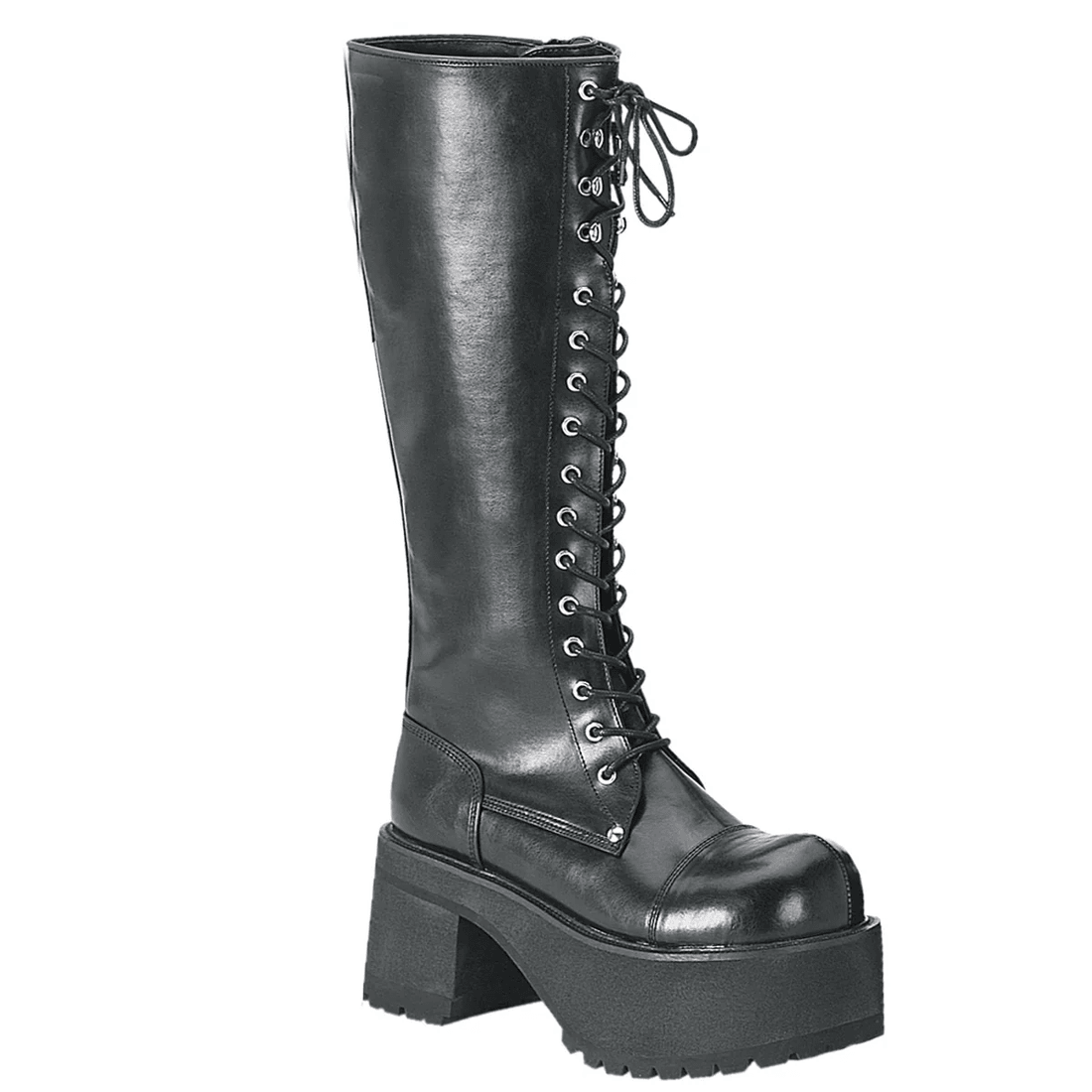 Demonia Cult Ranger-302 Black Vegan Leather