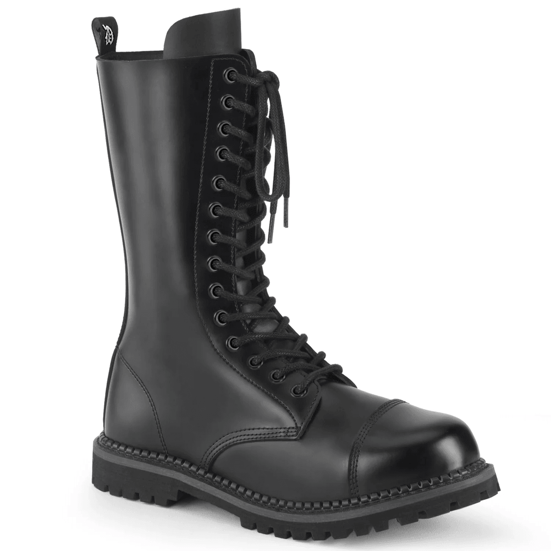 Demonia Cult Riot-14 Black Leather