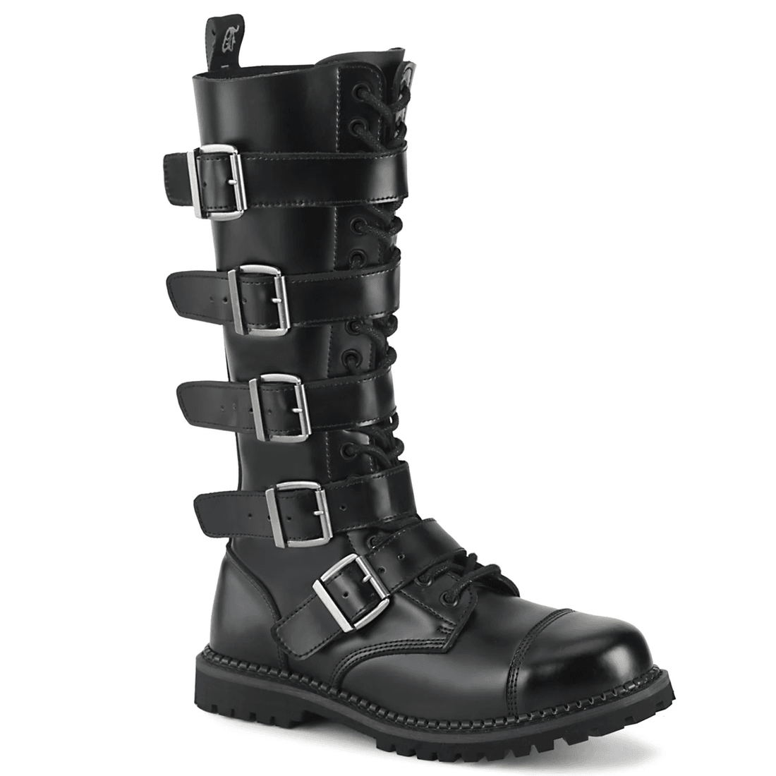 Demonia Cult Riot-18BK Black Leather