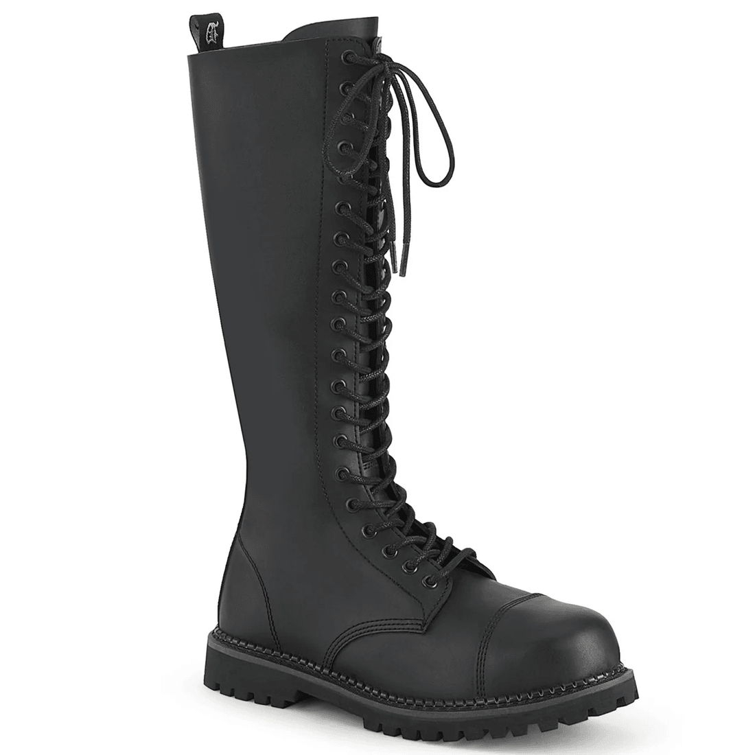 Demonia Cult Riot-20 Black Vegan Leather