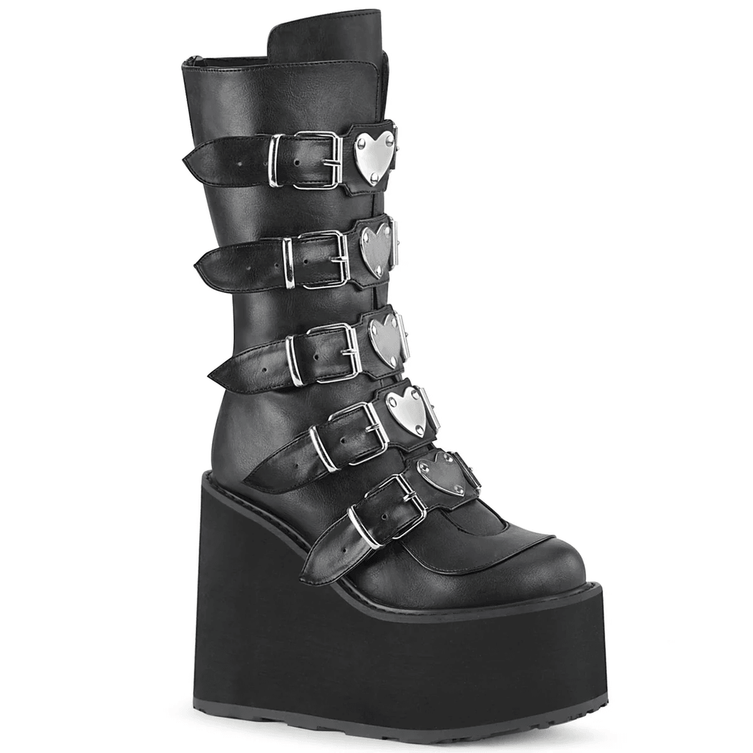 Demonia Cult Swing-230 Black Vegan Leather