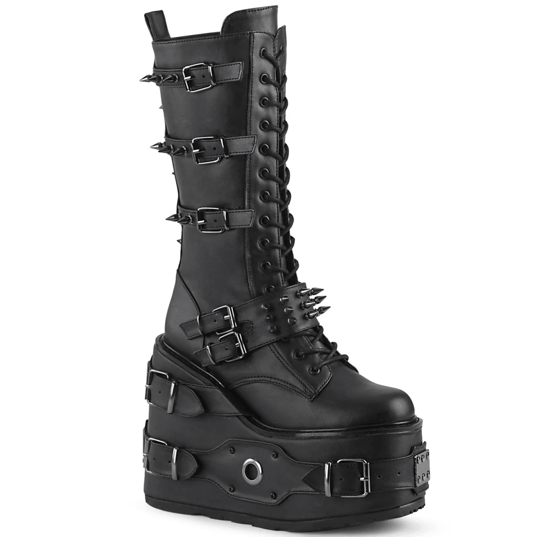 Demonia Cult Swing-327 Black Vegan Leather