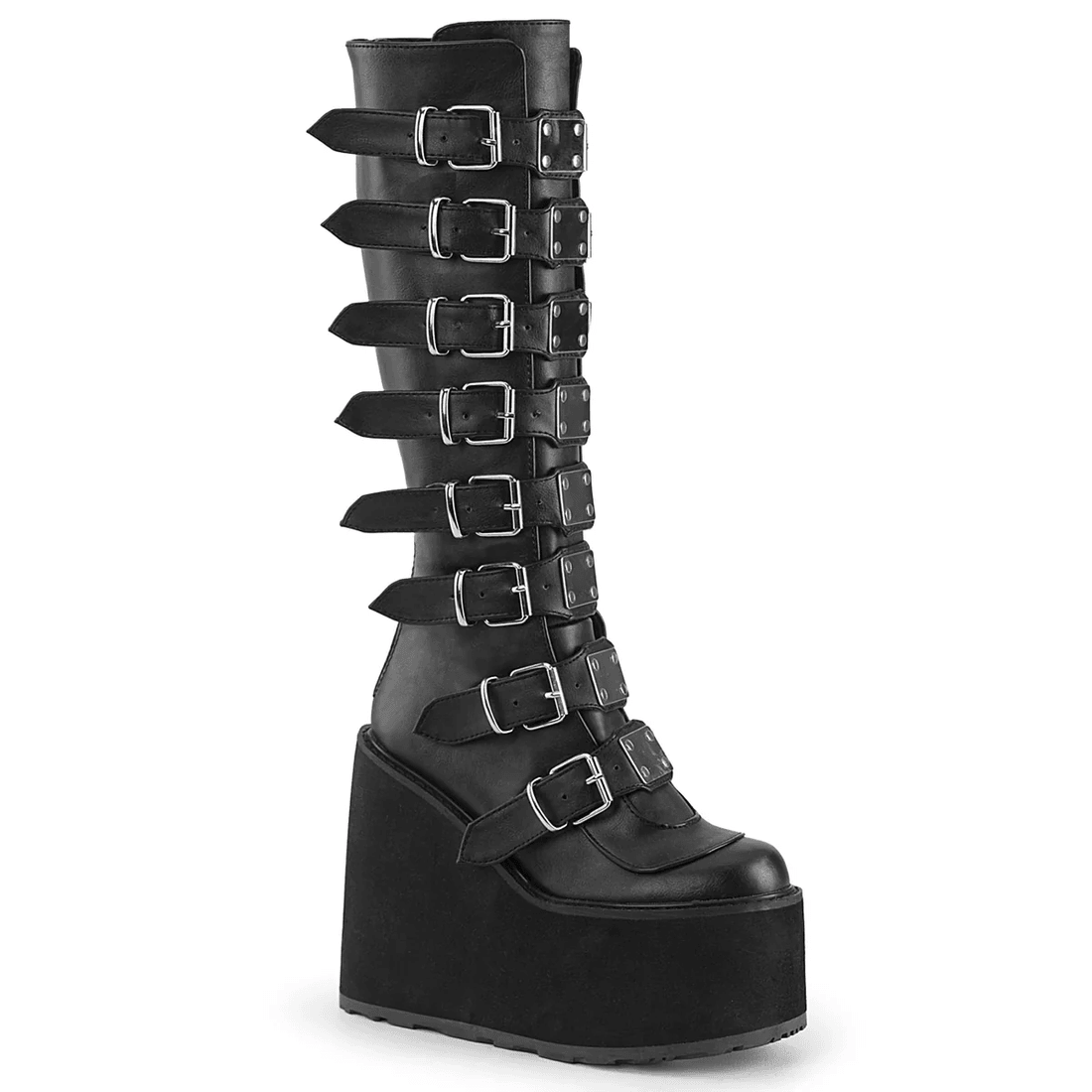 Demonia Cult Swing-815 Black Vegan Leather