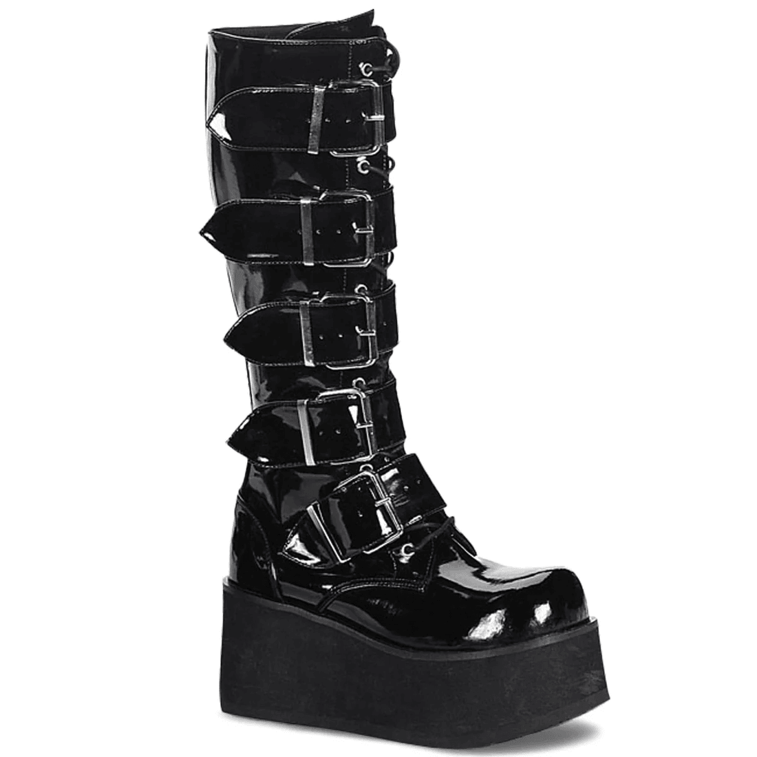 Demonia Cult Trashville-518 Black Patent