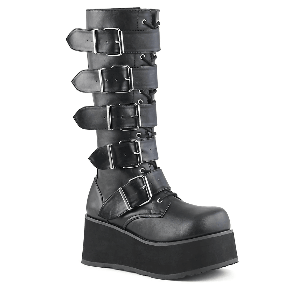 Demonia Cult Trashville-518 Black Vegan Leather