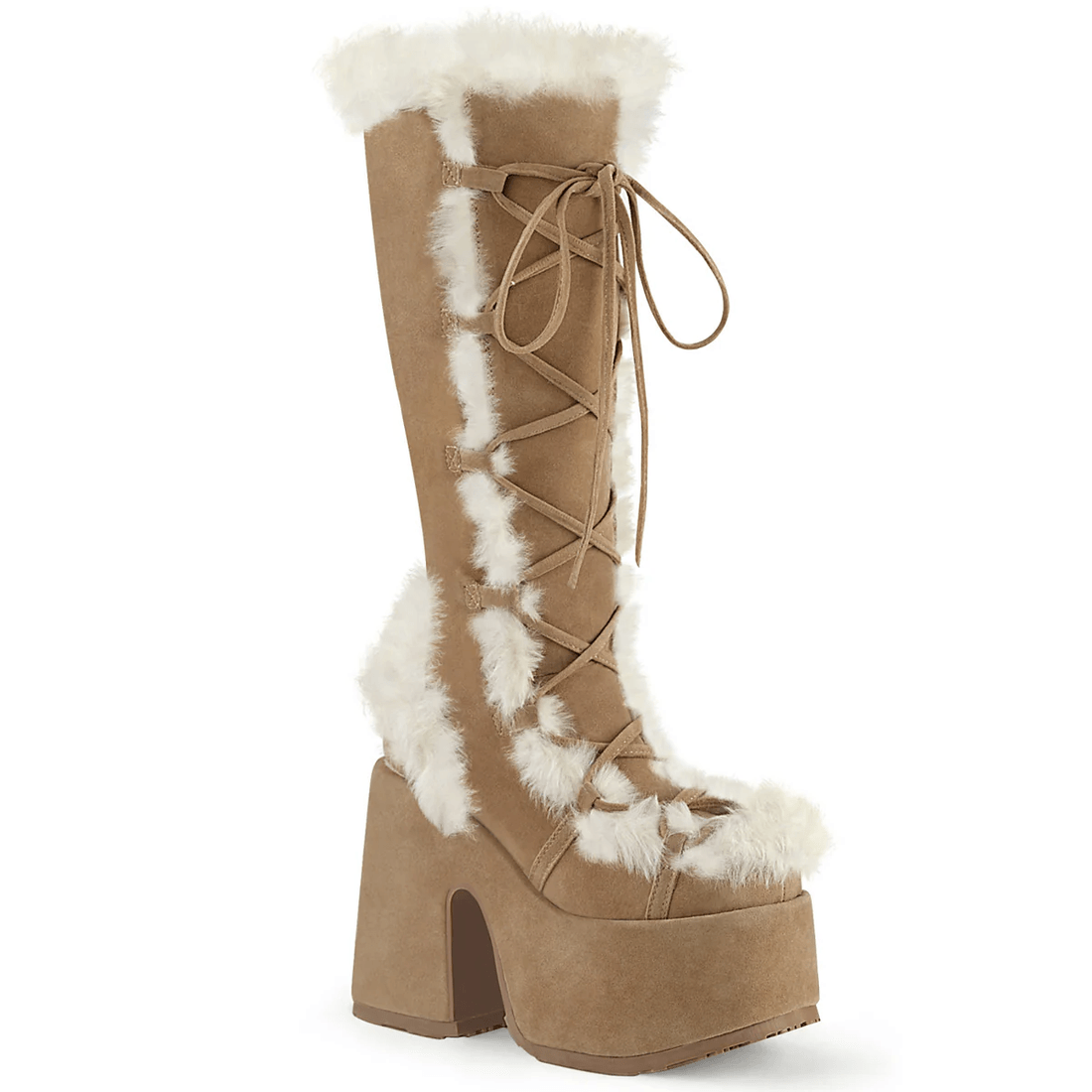 Demonia Cult Camel-311 Camel Vegan Suede