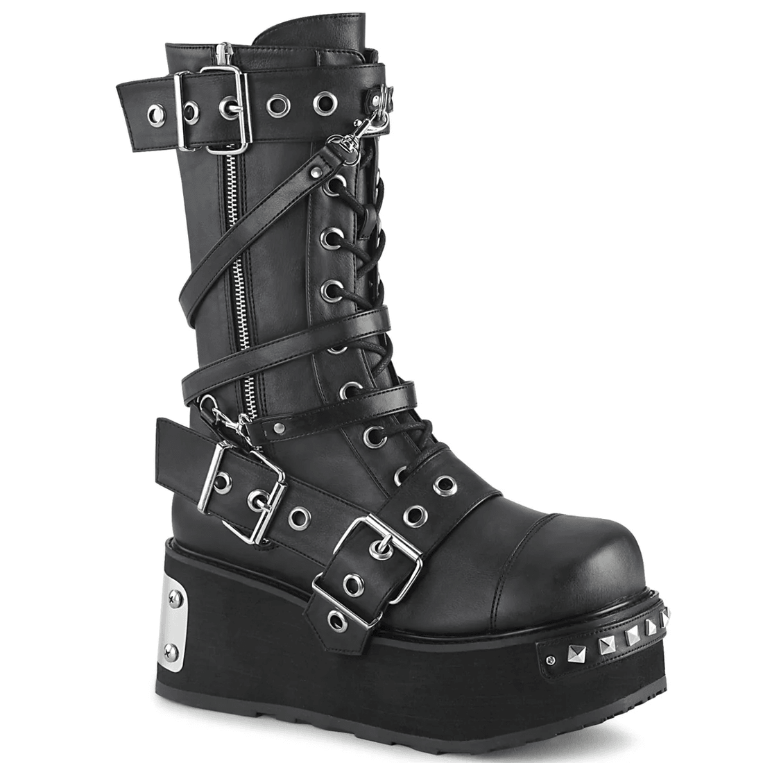 Demonia Cult Trashville-250 Black Vegan Leather