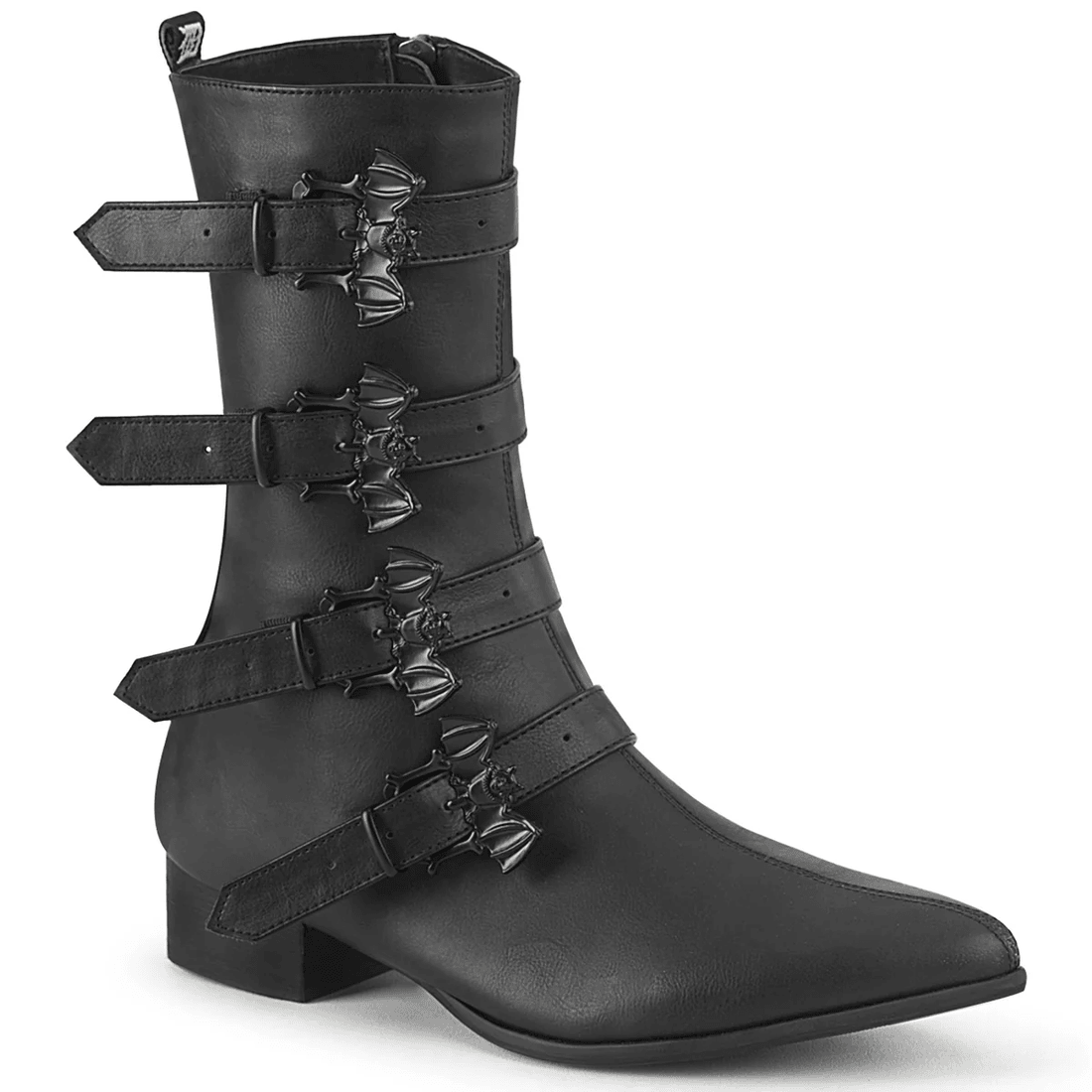 Demonia Cult Warlock-110-B Black Vegan Leather