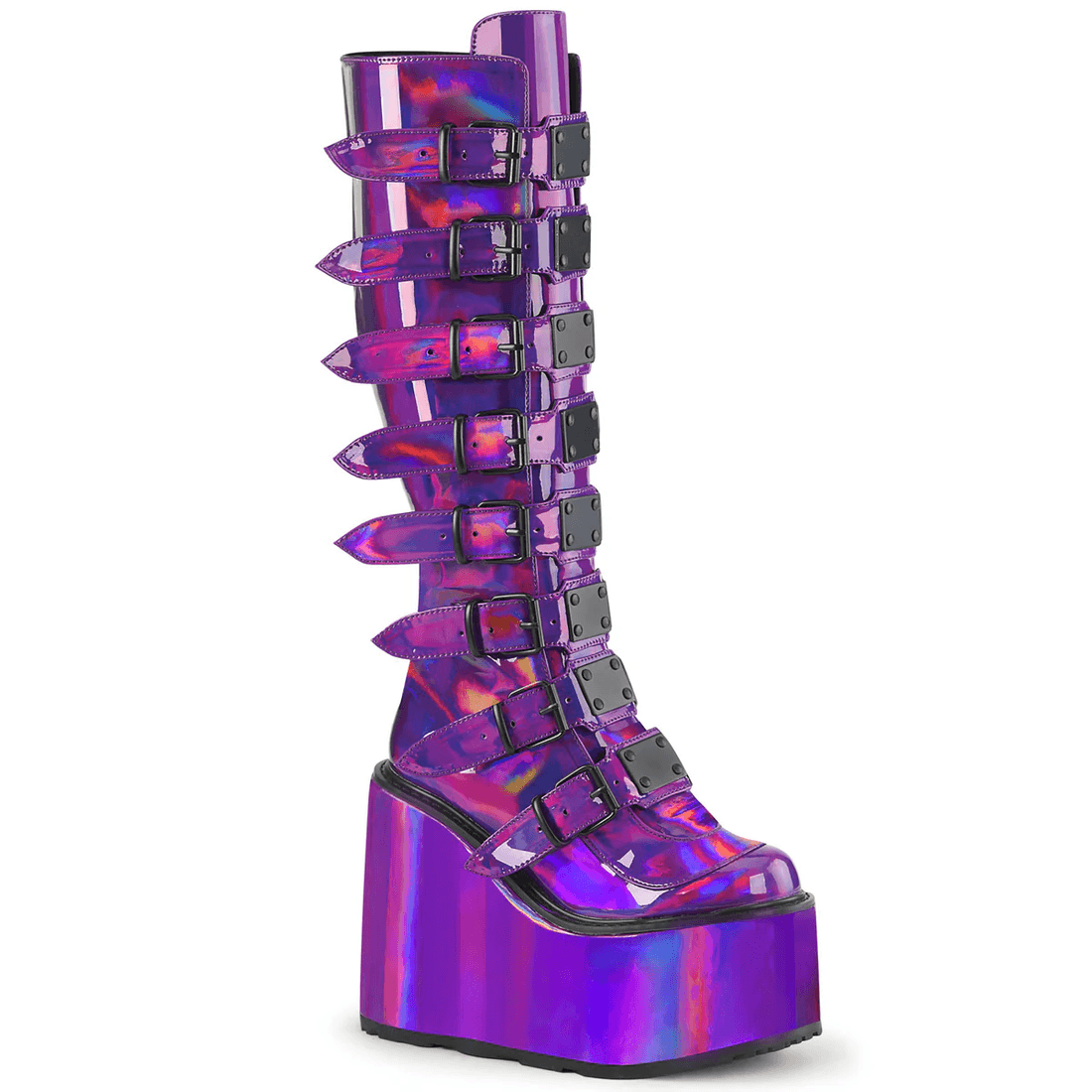 Demonia Cult Swing-815 Purple Holographic Patent