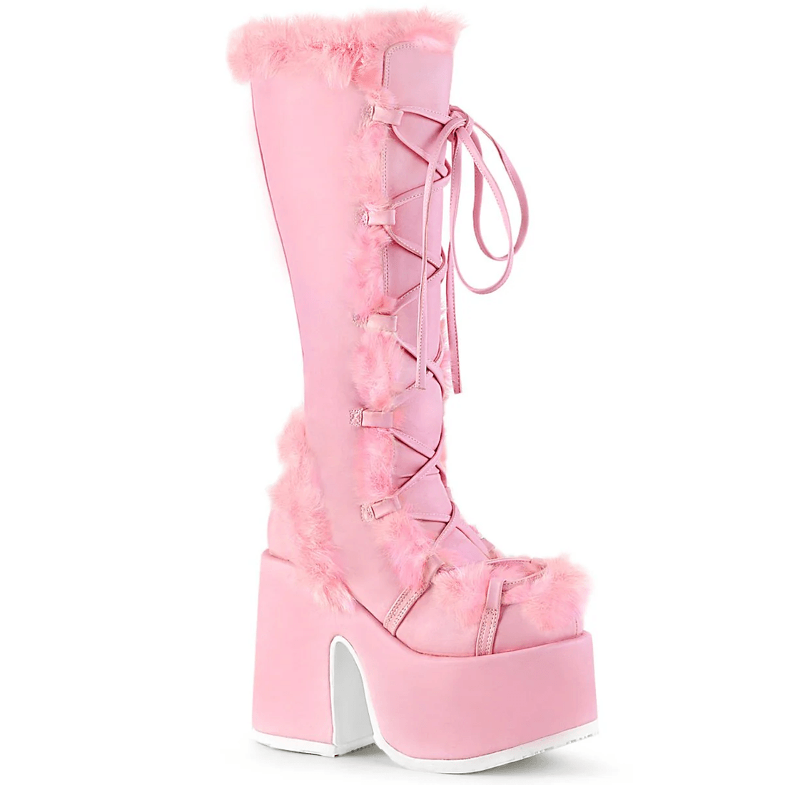 Demonia Cult Camel-311 Pastel Pink Vegan Leather