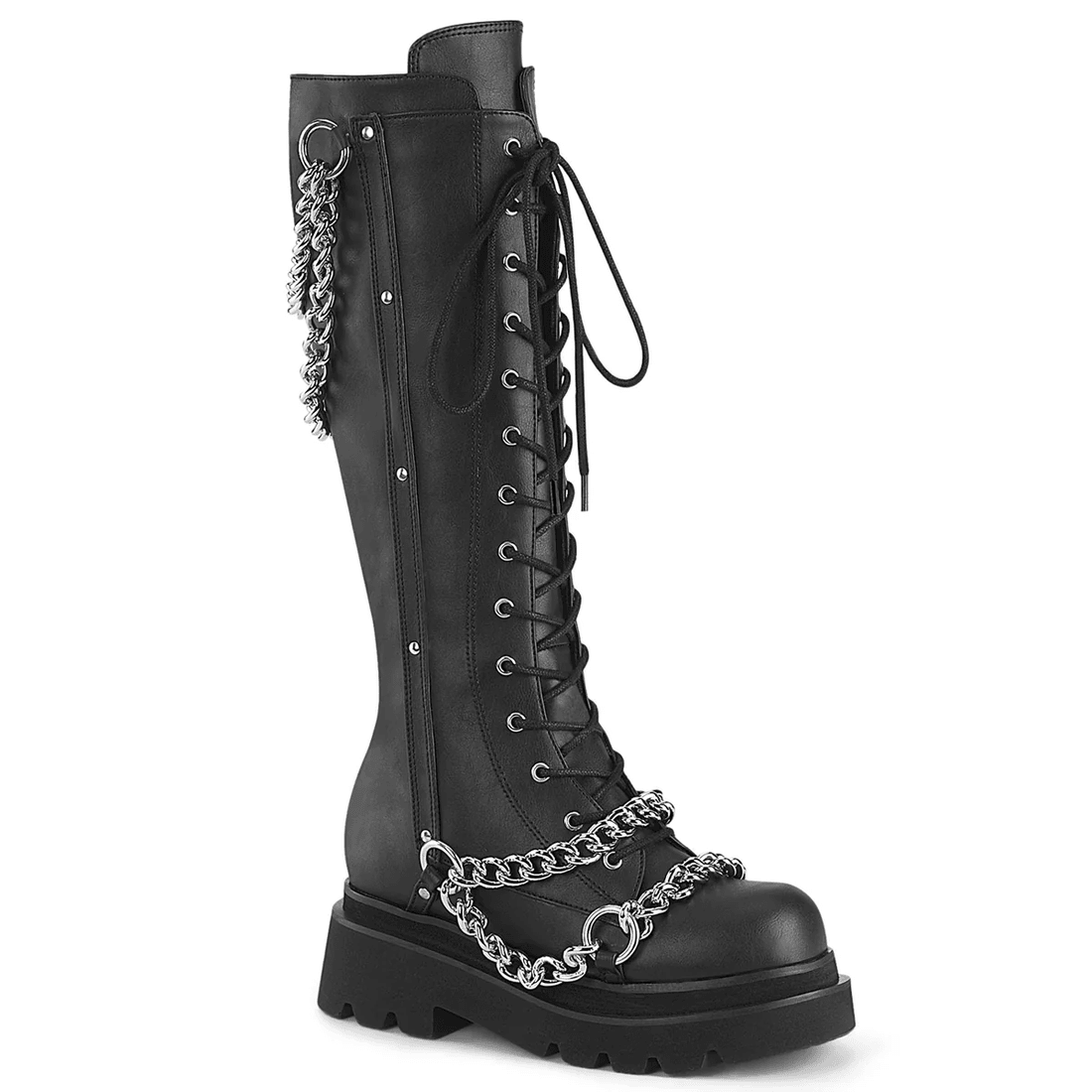 Demonia Cult Renegade-215 Black Vegan Leather