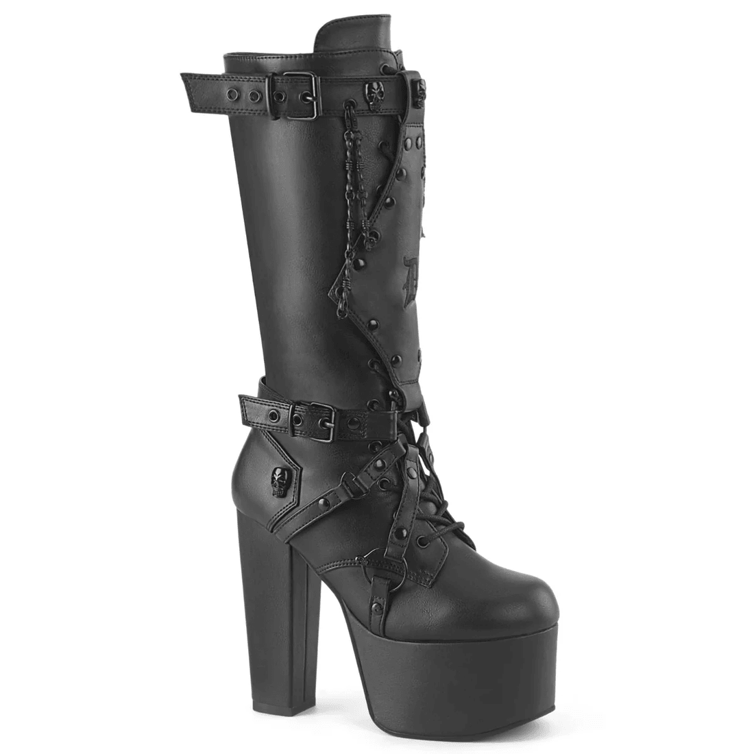 Demonia Cult Torment-218 Black Vegan Leather