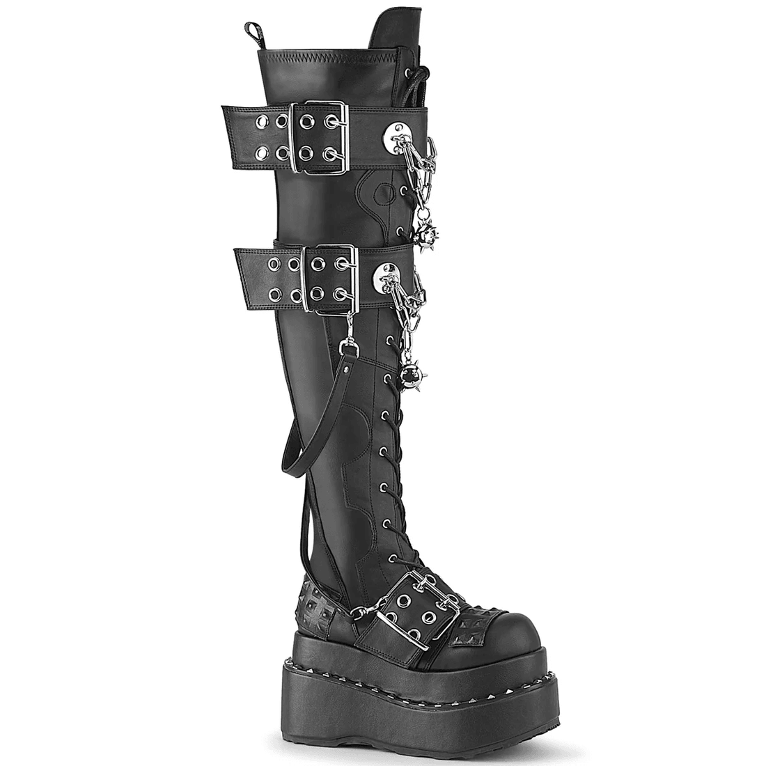 Demonia Cult Bear-316 Black Vegan Leather