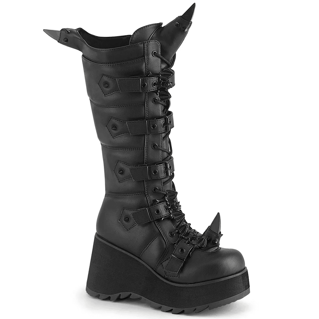 Demonia Cult Scene-157 Black Vegan Leather