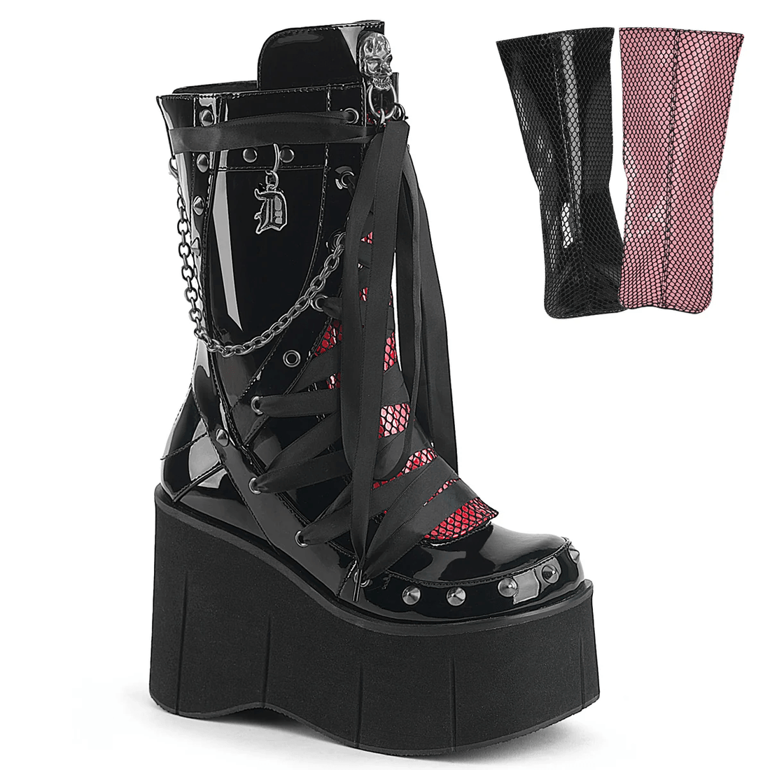 Demonia Cult Kera-121 Black Patent