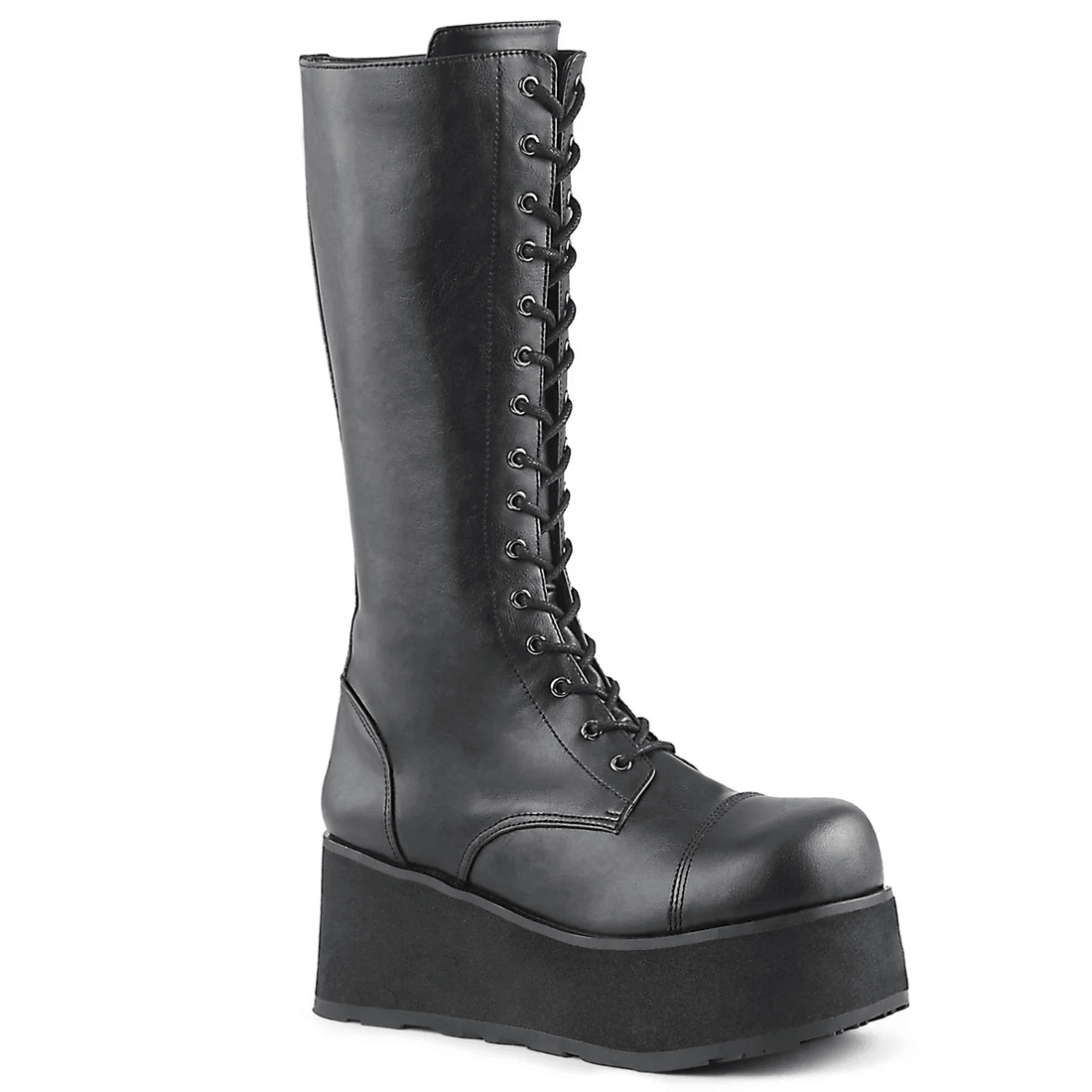 Demonia Cult Trashville-502 Black Vegan Leather