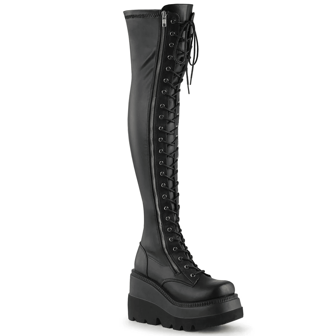Demonia Cult Shaker-374 Black Str. Vegan Leather