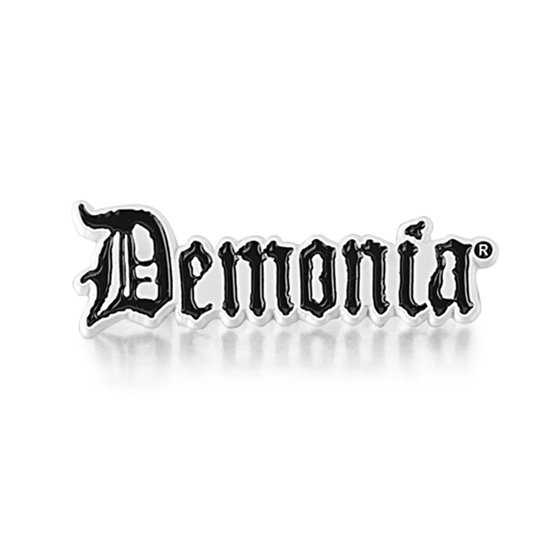 Demonia Cult Demonia Logo Enamel Pin Black