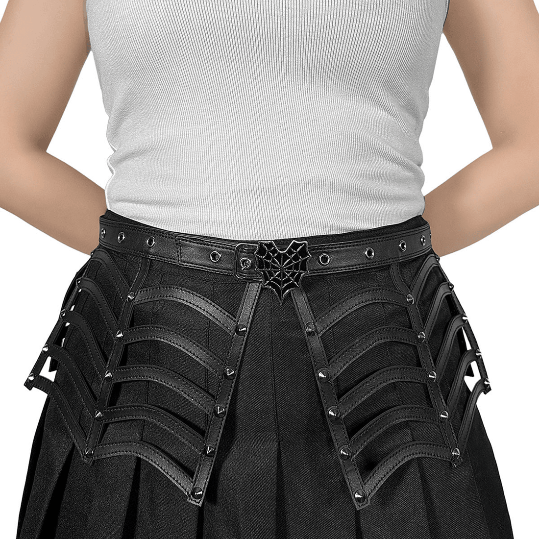 Demonia Cult Demonia Spiderweb Cutout Belt
