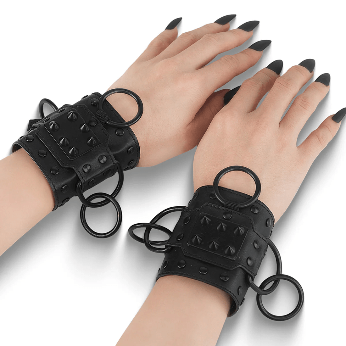 Demonia Cult Demonia O-Ring Wrist Cuff (Pair) Black