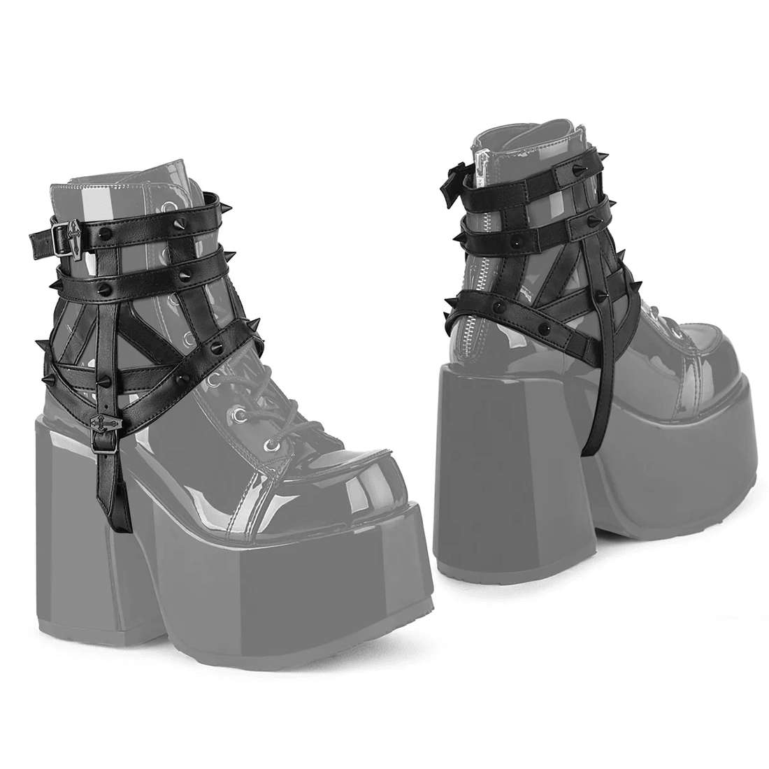 Demonia Cult Demonia Cage Boot Harness (Pair) Black