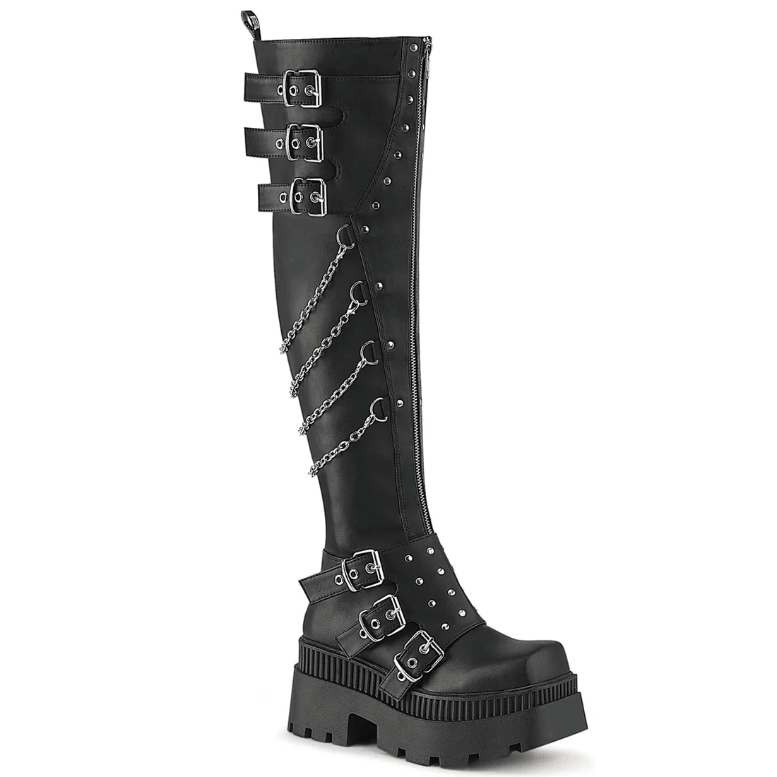 Demonia Cult Wrath-310 Black Vegan Leather