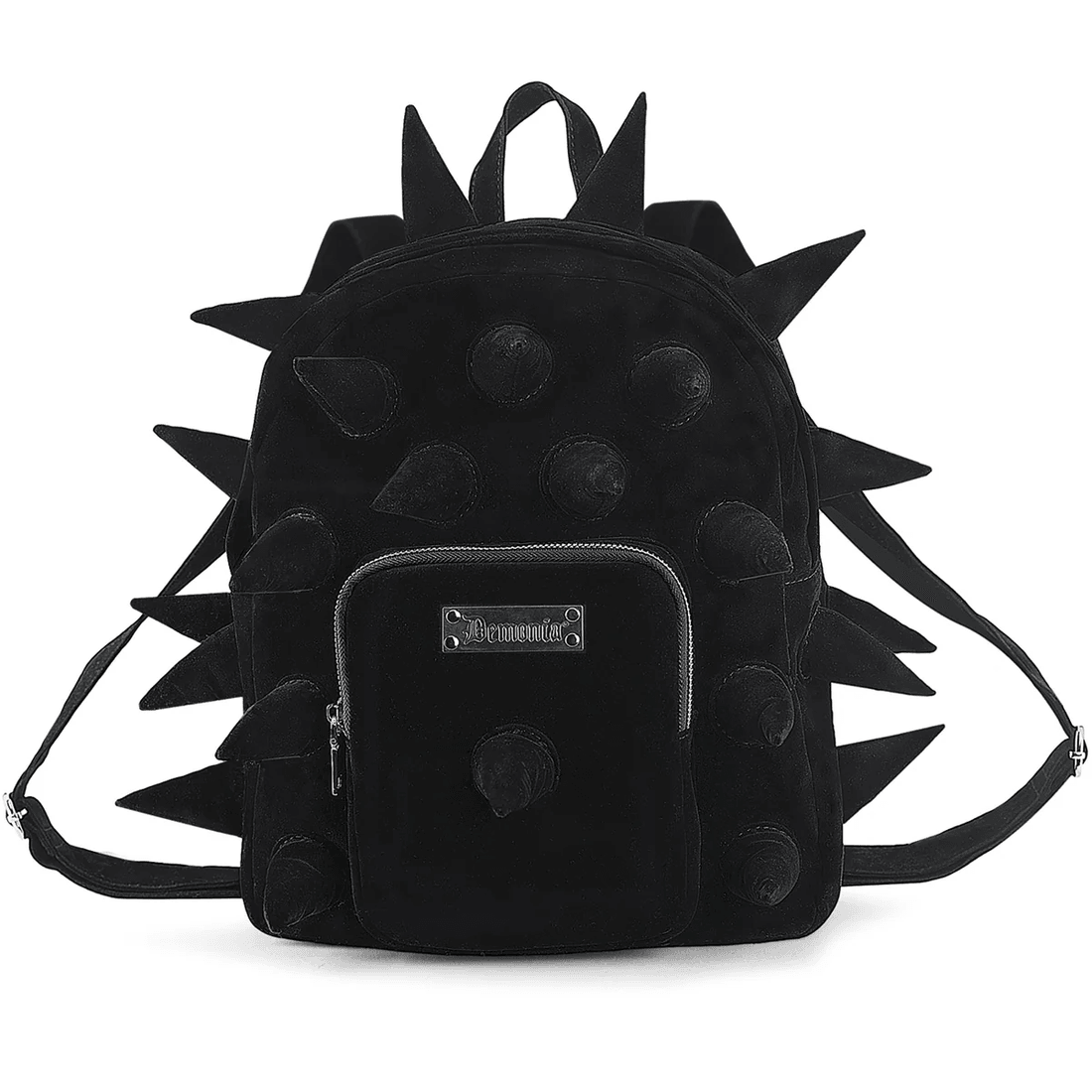 Demonia Cult Demonia Velvet Spiked Mini Backpack Black