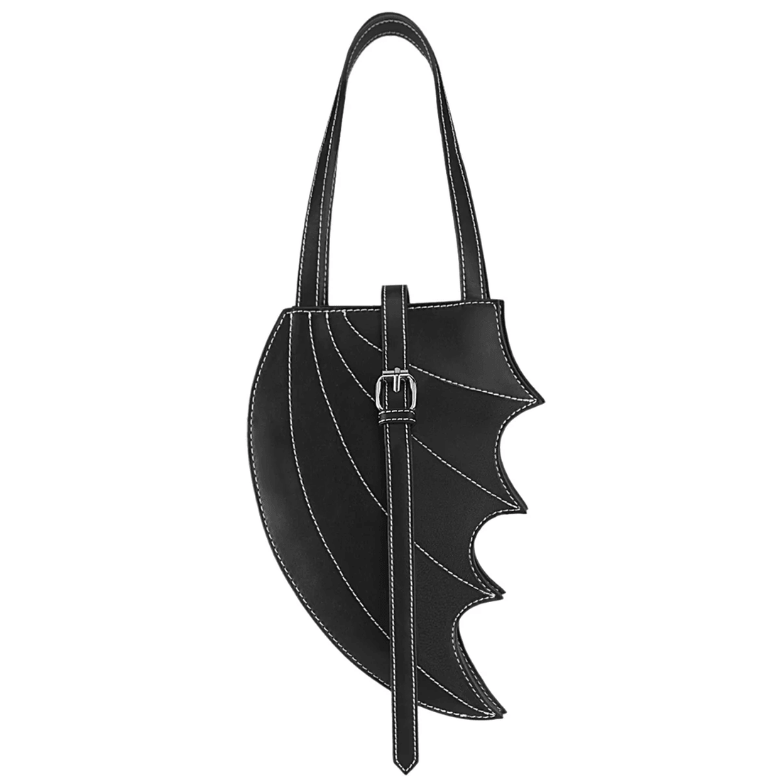 Demonia Cult Demonia Faux Leather Batwing Handbag Black