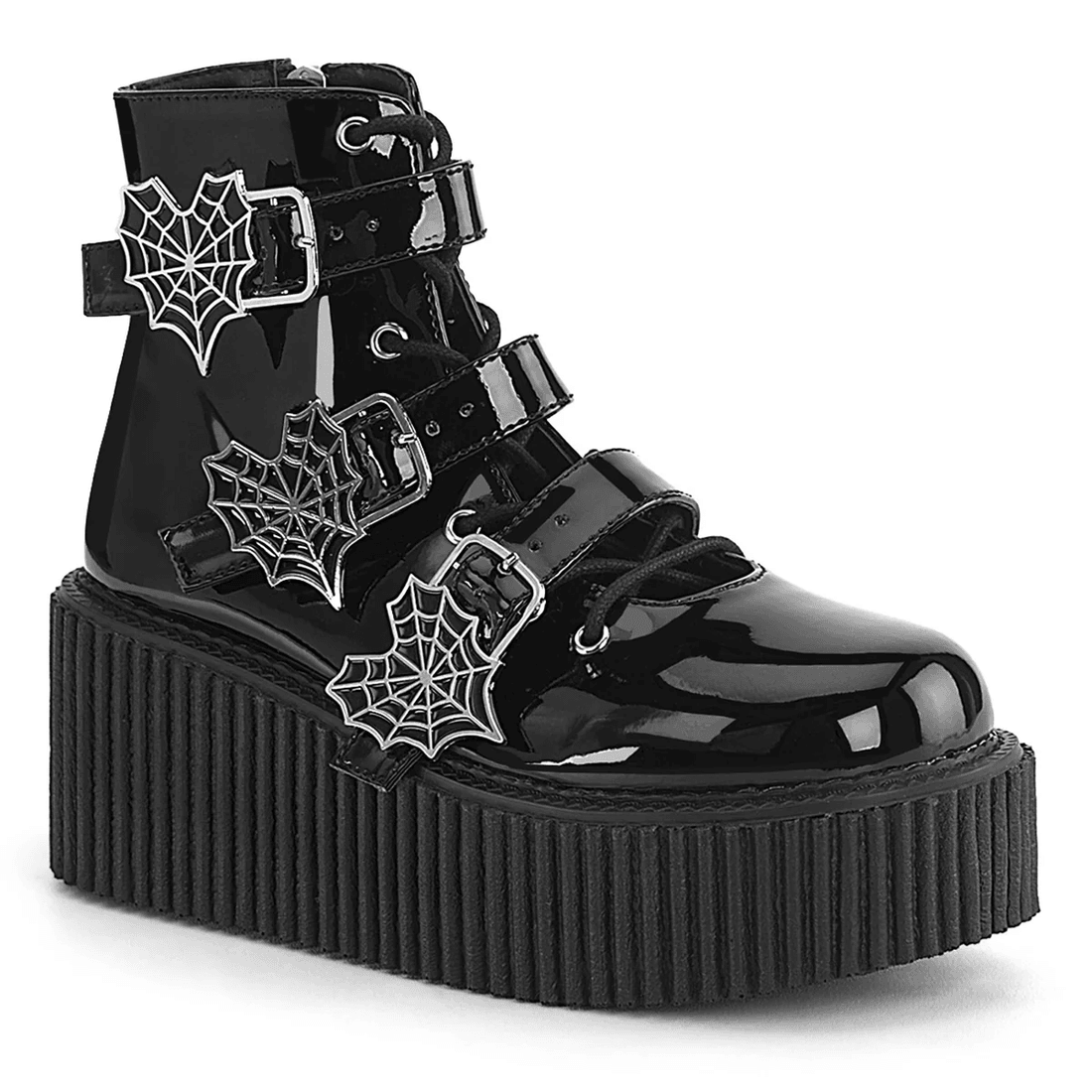 Demonia Cult Creeper-260 Black Patent