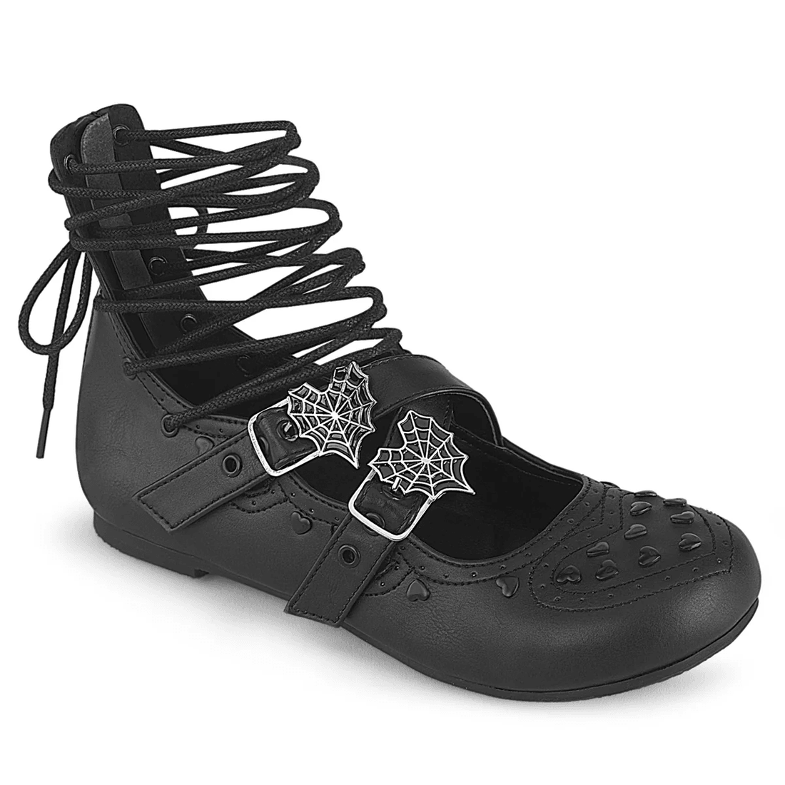 Demonia Cult Daisy-11 Black Vegan Leather